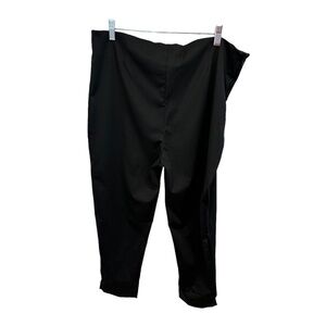 Fisoul Plus Size XXL Women's Black Side Zip Stretch Pants